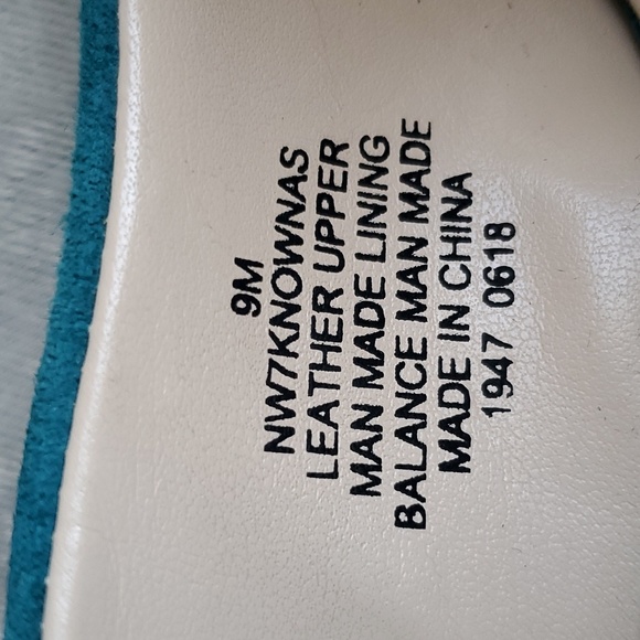NINE WEST Teal Suede Leather Upper Slingback Heels SIZE: 9M - Picture 12 of 13